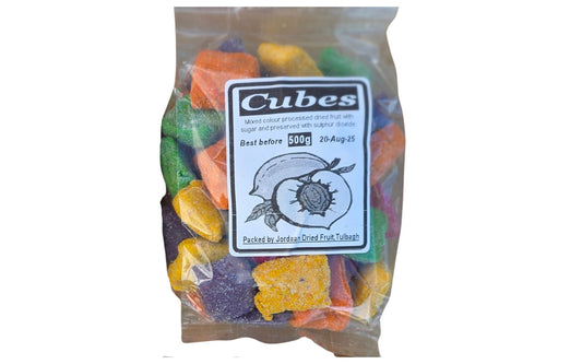 Mixed Dried Fruit Cubes – 500g
